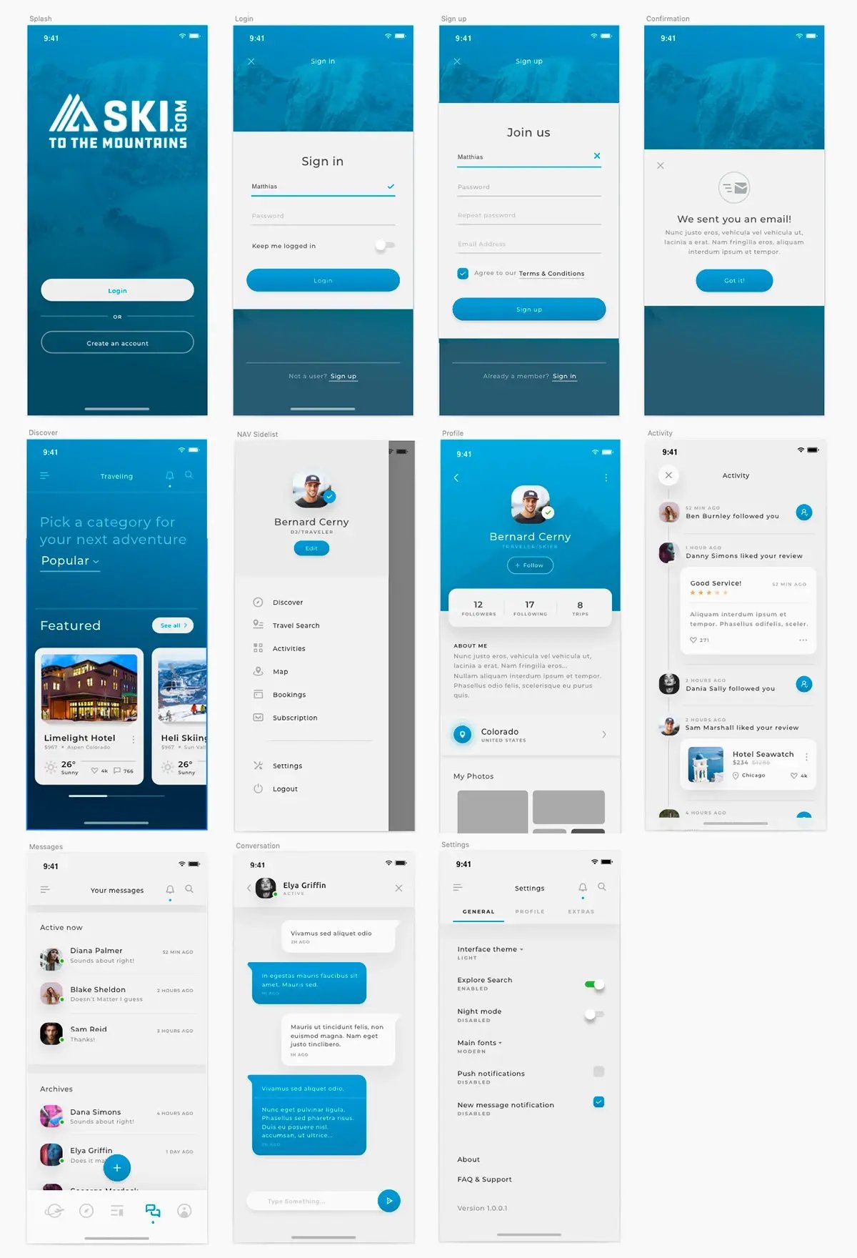 Ski-app-Login-Profile